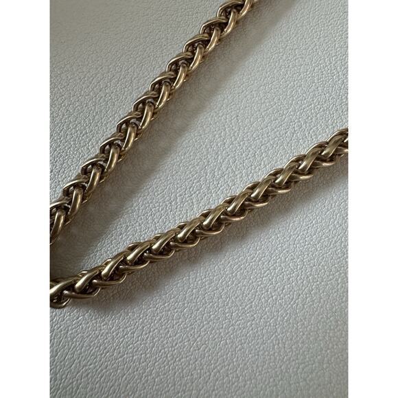 Skagen Crossbody Bag Black Leather Chain Link Clutch Cow Hide Envelope - Picture 6 of 15